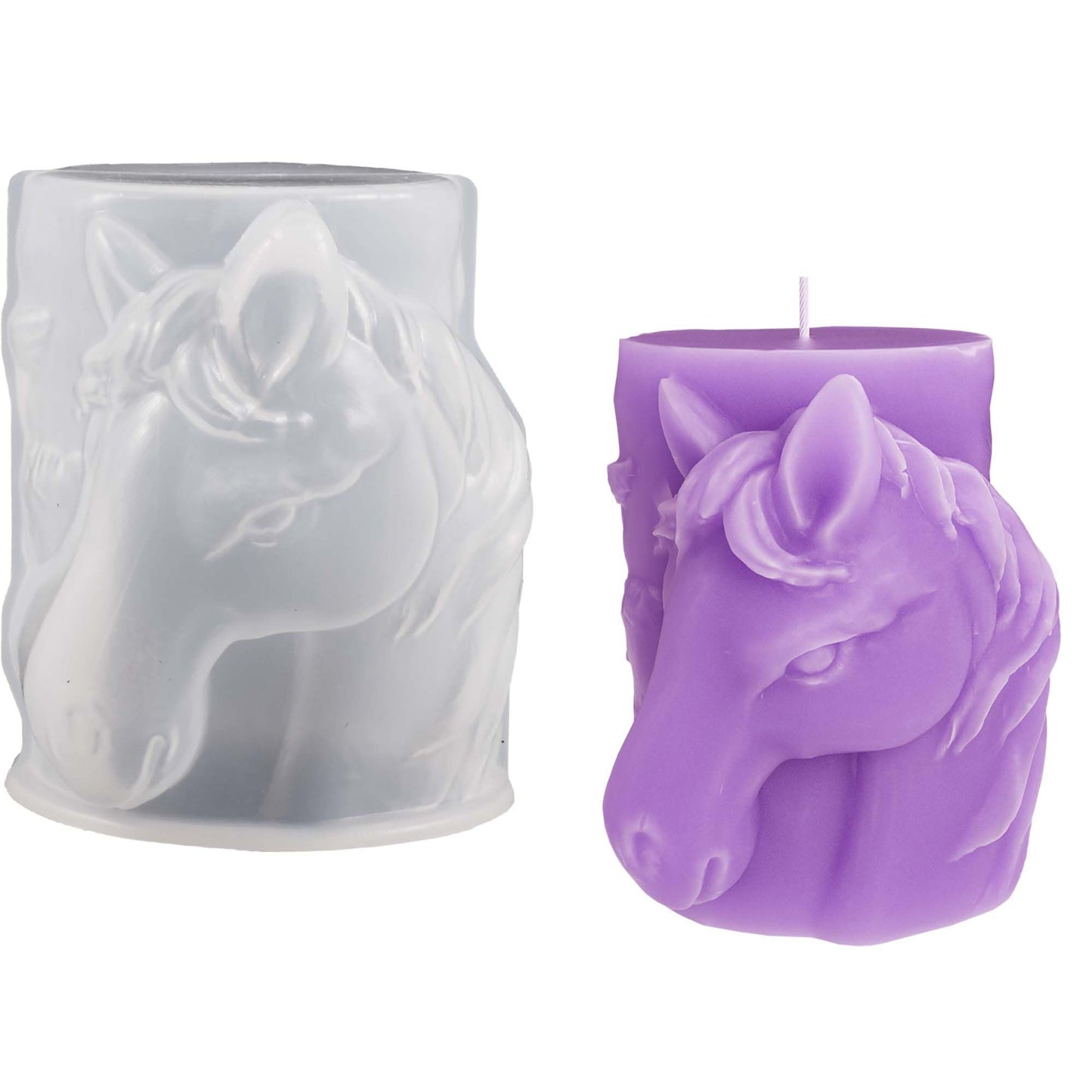 Pegasus Cylinder Animal Resin Casting Silicone Mold for Home Decor & Candle Making Wave Spiral Mold
