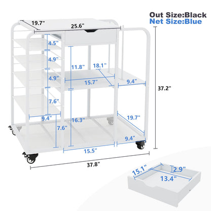 PUNCIA All-In-One Movable Tumbler and Cap Press Stand, Space Saving 3-Tier Heat Transfer Organizer Workstation with Cup Holder and Hat Storage Ideal for Craft Room Studios Home Craftsman DIY Makers