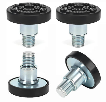 4pcs 50mm Shaft Screw Up Car Lift Pads, 4-9cm Plus-High Car Lift Rubber Tray, Raising Lift Tool Tray for Car Lift Bridge Jack Stable Support