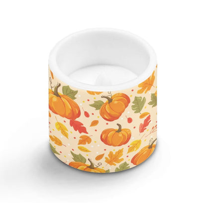 Cozeyat Pumpkin Harvest Dining Room Flameless Candles 4 Pack Battery Operated with Remote Control Timer LED Pillar Candles Waterproof for Indoor Outdoor Use