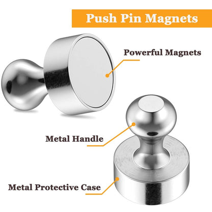 25Pcs Strong Fridge Magnets, Refrigerator Magnets for Whiteboard, Magnetic Push Pins Small Whiteboard Magnets for Classroom, Magnetic Decorative Magnets, Locker Accessories and Dry Erase Magnets