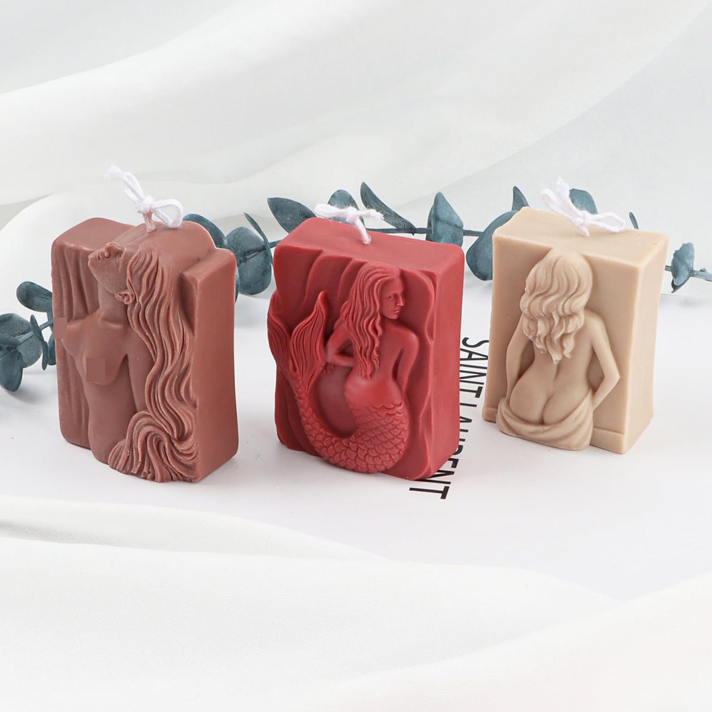 Sunch Craft Silicone Soap Mold Sexy Lady Back Candle Mould Chocolate Resin Mold Soap Making Mold (C)