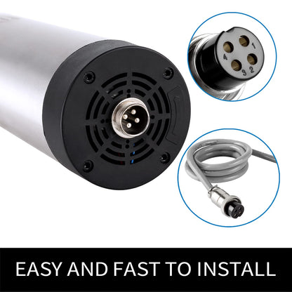 CNC Spindle Motor Kits, 110V 2.2KW Φ80mm Air Cooled Spindle CNC Spindle CNC Motor + 2.2KW VFD+Φ80mm Clamp Mount + Collet kit ER20+ Drill bits+ Wires for CNC Router Machine
