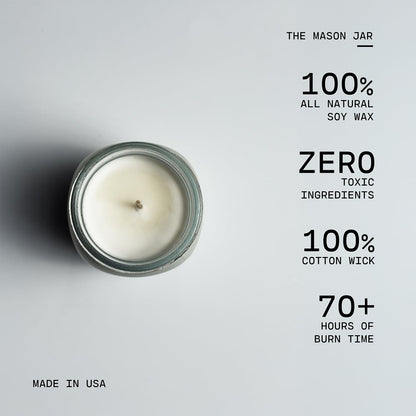 Milkhouse Candle Company Wild Lilacs Soy Candles - Lilacs | Jasmine & Lily | Verdant Greens Scented - 13 oz Mason Jar with Lid, 70+ Hour Burn Time, Made in the USA