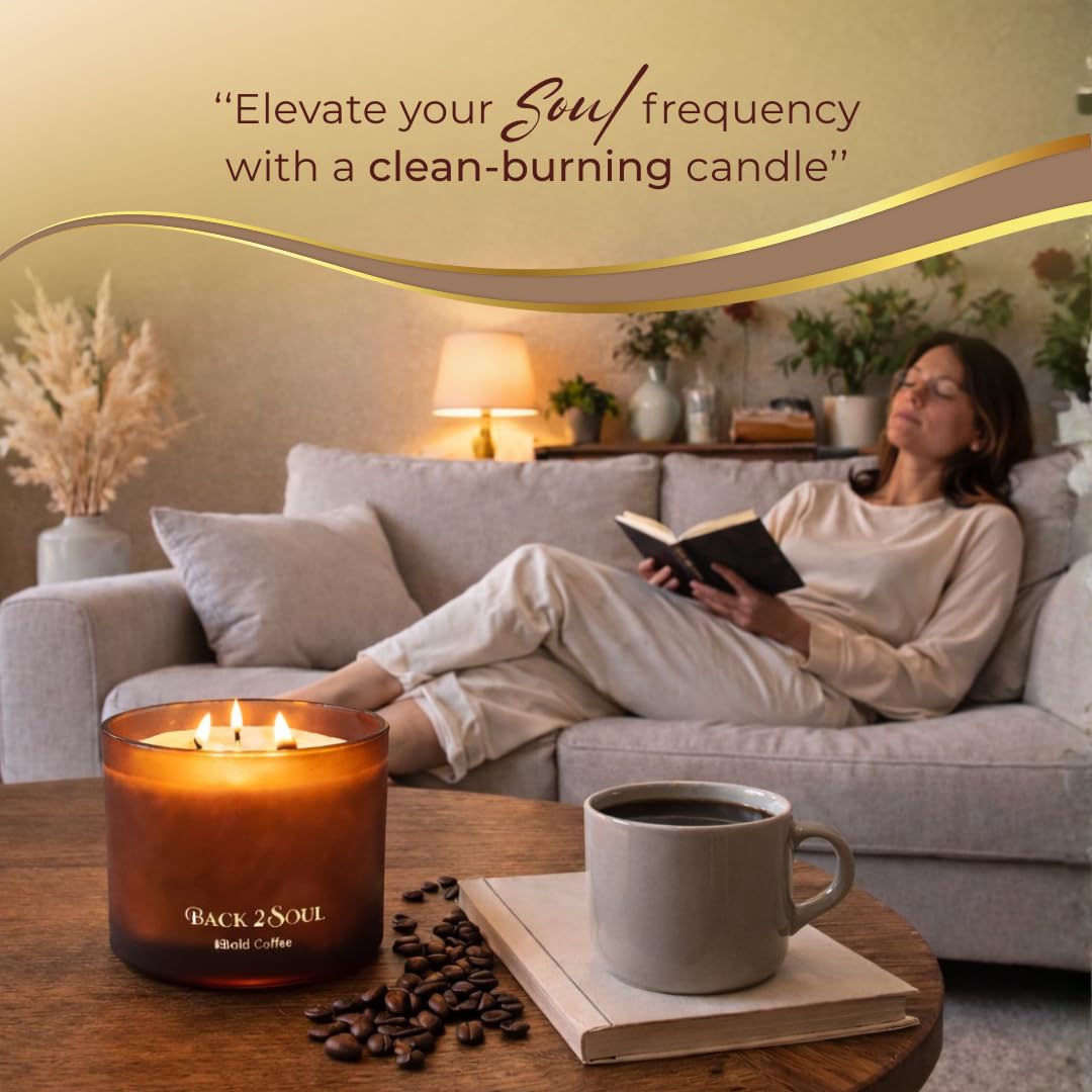 Scented Soy Candles 13.4 oz, Non Toxic Candle, Clean Burning Aromatherapy Candle for Relaxation, 50 Hours Burn Time, Mothers Day Gift for Mom, Sandal Wood