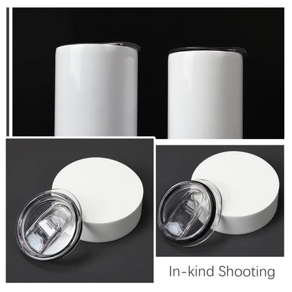 6 Pack 20 oz Skinny Tumbler Replacement Lids Plastic Splash Covers tops for 20 oz coffee cup lids Clear Cup Covers for 2.64 Inch Mouth Tumbler Cooler