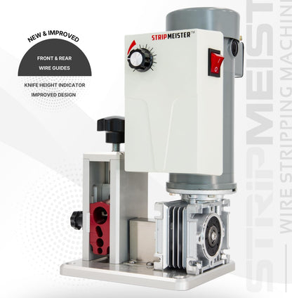 StripMeister E250 Pro Electric Automatic Wire Stripping Machine – Wire Size Up To Ø3/4", Jam-Free, Motorized Wire Stripper with Variable Speed Control for Copper Wires