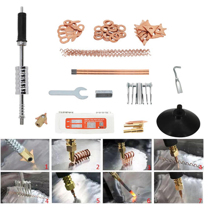 F90E110V Spot Welder Dent Puller，3KW Panel Spot Welder Puller，7 Models Spot Welding Machine ，Stud Welder Machine for Car Body Dent Repair (220, Volts)
