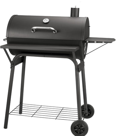 Kendane Barrel Charcoal Grill, Large Charcoal Grills with Front and Side Shelf, 627 Square Inches Cooking Grid, Outdoor BBQ Grill, Perfect for Backyard Camping, Patio Parties, and Picnics