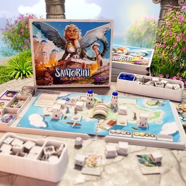 Santorini: Riddle of The Sphinx - A Cooperative Book-Based Expansion to The Abstract Masterpiece Santorini | Ages 8+ | Plays in 20 Minutes