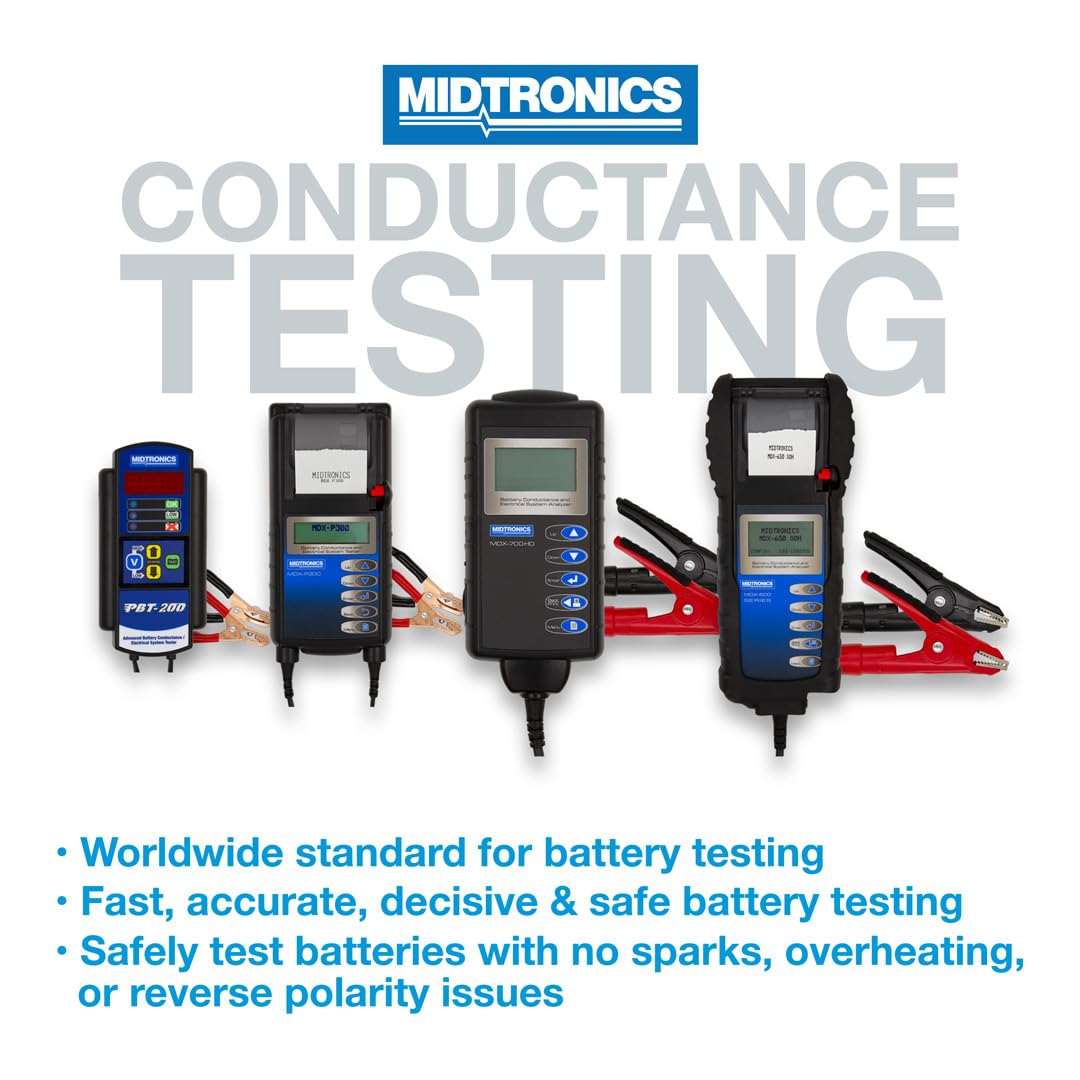 Midtronics - 6V & 12V Heavy-Duty Battery & Electrical System Analyzer w/Printer-MDX 700P HD - Heavy-Pack Testing for 12V to 24V Fleet Applications