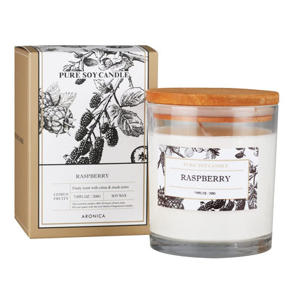 Aronica Raspberry Candle, Baby Shower Game Winner Gifts, Fruit Scented Soy Candles for Home, Fall Candles Bestfriend Gift, House Wax, Energizing Candle for Woman