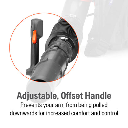Husqvarna 350BT Gas Leaf Blower, 50.2-cc 2.1-HP 2-Cycle Backpack Leaf Blower with 692-CFM, 180-MPH, 21-N Powerful Clearing Performance and Ergonomic Harness System, Gifts for dad