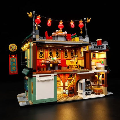 Kyglaring Led Light Set for Lego Family Reunion Celebration Building Blocks The Family Reunion Lighting Kit Compatible with Lego Chinese New Year 80113 - No Model（Remote Control Version）