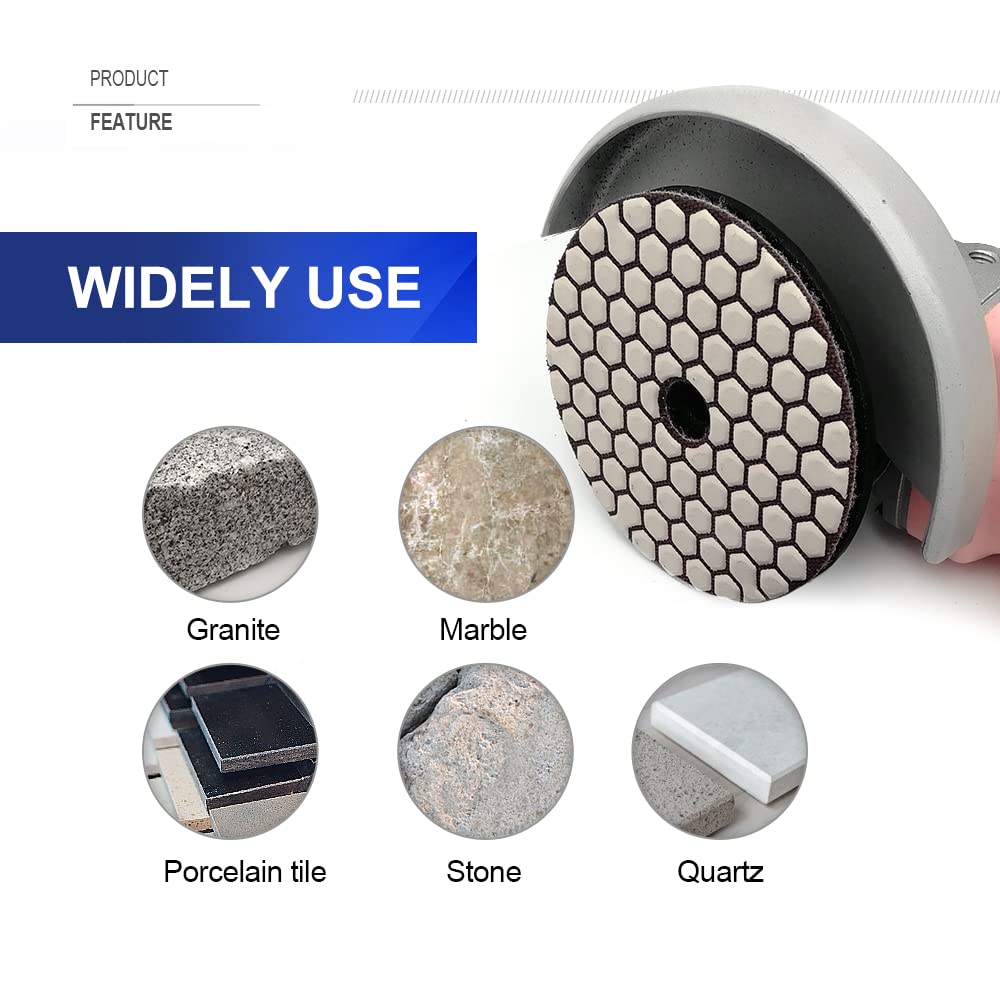 SHDIATOOL Diamond Tile Drill Bits Kit 15pcs, Porcelain Hole Saw Sets, Core Bits Cutter for Drilling Ceramic Marble Granite (6/8/10/20/25/35/50/75/100/20MM/2/SDS/HEX/6MM/4.5”)