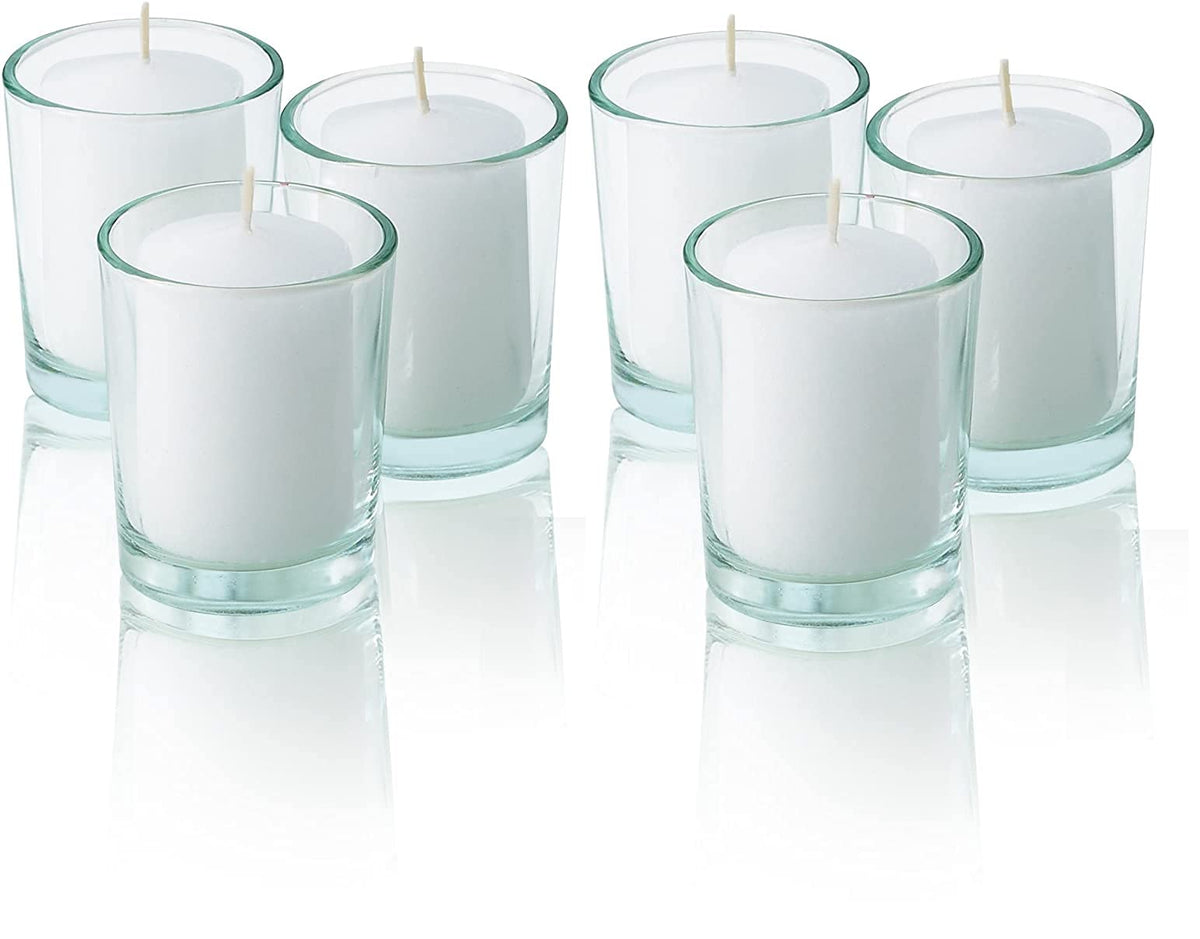 D'light Online 15 Hour Unscented White Emergency And Events Bulk Votive Candles For Wedding Votives, Luminary Candles, Restaurants, Churches, Synagogues, Parties and Decor (Set of 72 - White, 15 Hour)