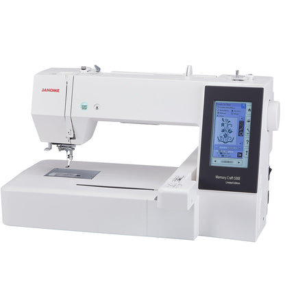 Janome Memory Craft 500E Limited Edition Embroidery Machine with FREE Bundle
