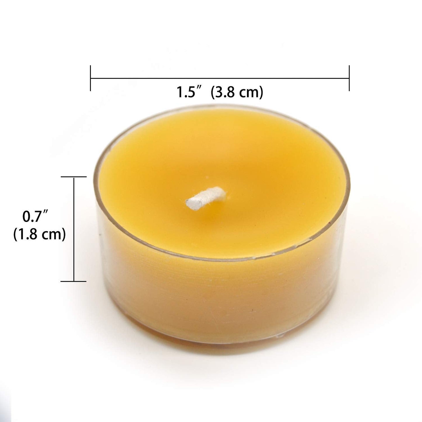 100% Pure Raw Beeswax Tea Lights Candles (Set of 12) Organic Hand Made