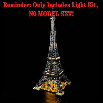 LED Light Set Compatible with Lego 10307 Eiffel Tower Icons Building Blocks Model - Model Set NOT Included