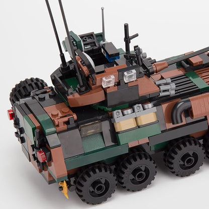 LAV-25 Infantry Fighting Vehicle Building Blocks and Construction Toy Collectible WW2 Military-Themed Model to Build and Display Great Gift (476PCS)