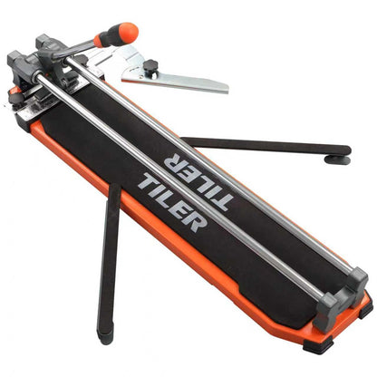 Manual Tile Cutter, 25 Inch Professional Ceramic Tile Cutter with Durable & Sharp Tungsten Carbide Cutting Wheel, Tile Cutter Tools for Cutting Porcelain Floor with Anti-slip Handle & Feet