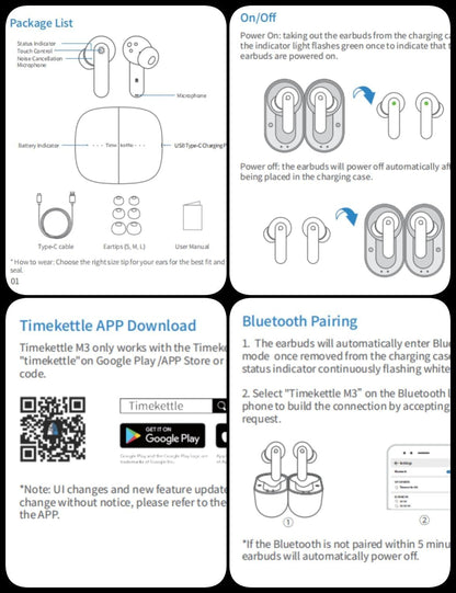 Timekettle W4 Pro AI Interpreter Earbuds, Real-Time Bidirectional Voice Translation,50+ Languages, Video and Call Bluetooth Translator,for Business, Compatible with iOS/Android Gray