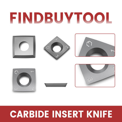 Findbuytool Carbide Inserts cutters (15x15x2.5mm-30°-R150-4R0.5) Insert for Woodworking Helical Cutter Head Tools, 100Pcs