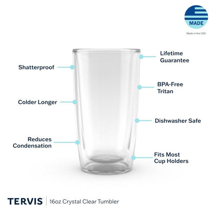 Tervis Made in USA Double Walled Kelly Ventura Insulated Tumbler Cup Keeps Drinks Cold & Hot, 16oz 4pk, Bloom Slate