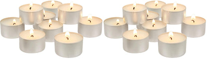 Stonebriar 600 Pack Unscented Tea Light Candles with 6-7 Hour Extended Burn Time, White, 300 Count