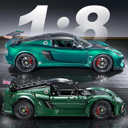 CaDA Master C61511W Lotus Exige Cup 430 1:8 Static Building Block Supercar 3730 Pieces 53.8cm Collectible Display Model for Adults 14+