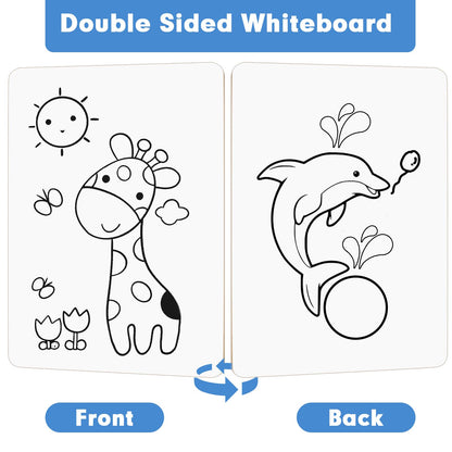 Dry Erase Lapboards, HERKKA 25 Pack Double Sided Small Dry Erase Whiteboards 9 x 12.5 Inch with 25 Erasers, Small Dry Erase Boards for Classroom Teacher Supplies, Personal White Boards for Students