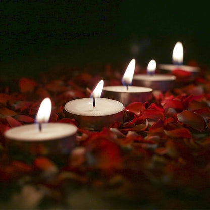 Wax Unscented Tealight Candles Pack of 100 for Diwali Decoration | Long Burning | Smokeless | Candles for Home Decor, Offices, Dining & Special Occasions (Pack of 100 White)