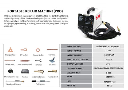 GRAUTOSPOT PRO 110V Spot Welder Dent Puller，1.8KW Panel Spot Welder Puller，5 Models Spot Welding Machine for Car Body Dent Repair