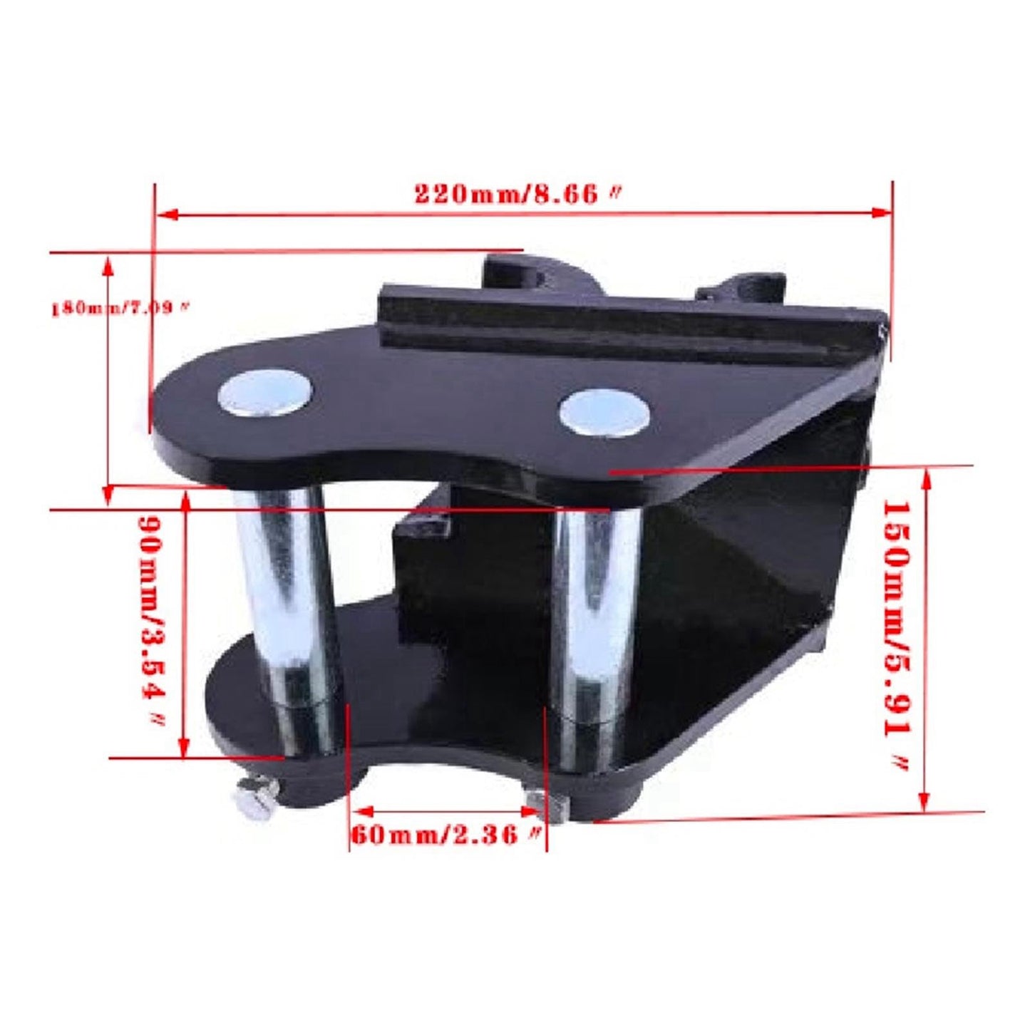 Luocute Mini Excavator Quick Changing Hitch, Attachments Quick Hitch for Small Digger Quickly Coupler Most of Up to 3 Tons Mini Excavators, Agricultural Machinery Spare Replacement