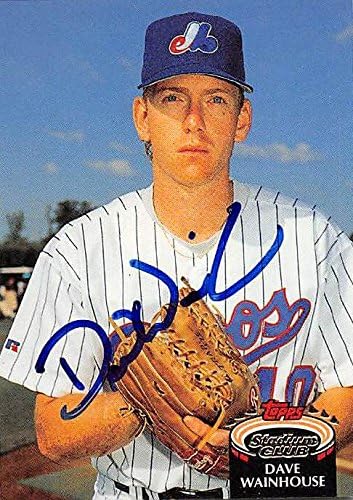 Sports Memorabilia Autograph Warehouse 244859 Dave Wainhouse Autographed Baseball Card - Montreal Expos FT 1992 Topps Stadium Club Debut - No. 885