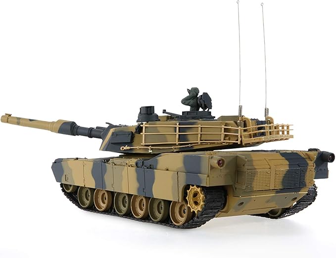 POCO DIVO Abrams M1A2 US Battle Tank RC Airsoft Panzer 1/24 Scale Model 2.4Ghz Remote Control Military Vehicle Combat Fight Infrared BB