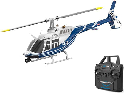 C138 RC Helicopter 2.4G 6CH 6-Axis Gyro Altitude Hold 1/33 Remote Control Plane Ready to Fly RTF(Blue-White)