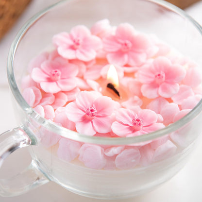 Romantic Sakura Cup Scented Soy Candle for Birthday Gift Wedding Favor