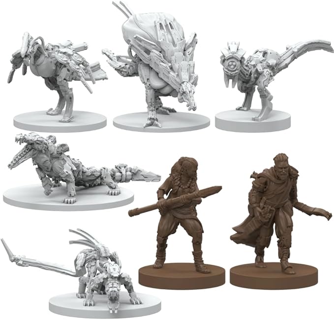 Steamforged Games H-Zero Dawn The Board Game Expansion Bundle: Frozen Wilds Sacred Lands The Lawless Badlands and Thunderjaw (4 Items)