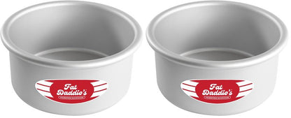 Fat Daddio's Anodized Aluminum Round Cake Pans, 2 Piece Set, 6 x 3 Inch