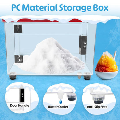Ice Crusher Machine - Snow Cone Machine with Dual Stainless-Steel Blades - 440lbs/hour 250W Shaved Ice Machine with 39L Capacity - Slushy Machine for Home, Bar or Restaurant by Great Northern Popcorn