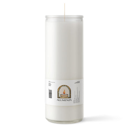 Alumenza 6 Pack Virgen de Guadalupe Candle in Glass Jar 90 Hours– Paraffin Wax, Clean Burning Unscented | Large & Tall Devotional Prayer Pillar Candles for Home, Memorial, Rituals