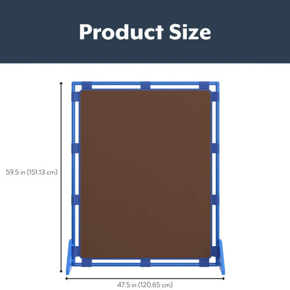 Children's Factory Big Screen PlayPanel, Kids Room Divider, Classroom Privacy Screen, Cantilever Feet Included, Walnut