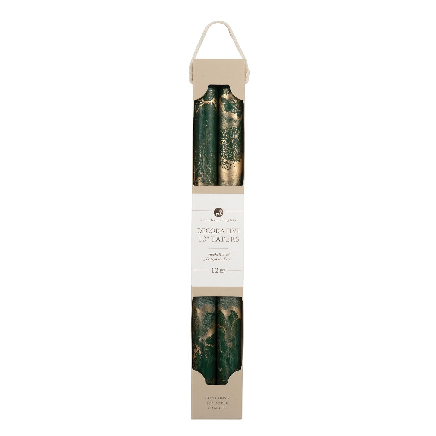 Northern Lights Candles - Decorative Tapers - Hunter Green - 73304