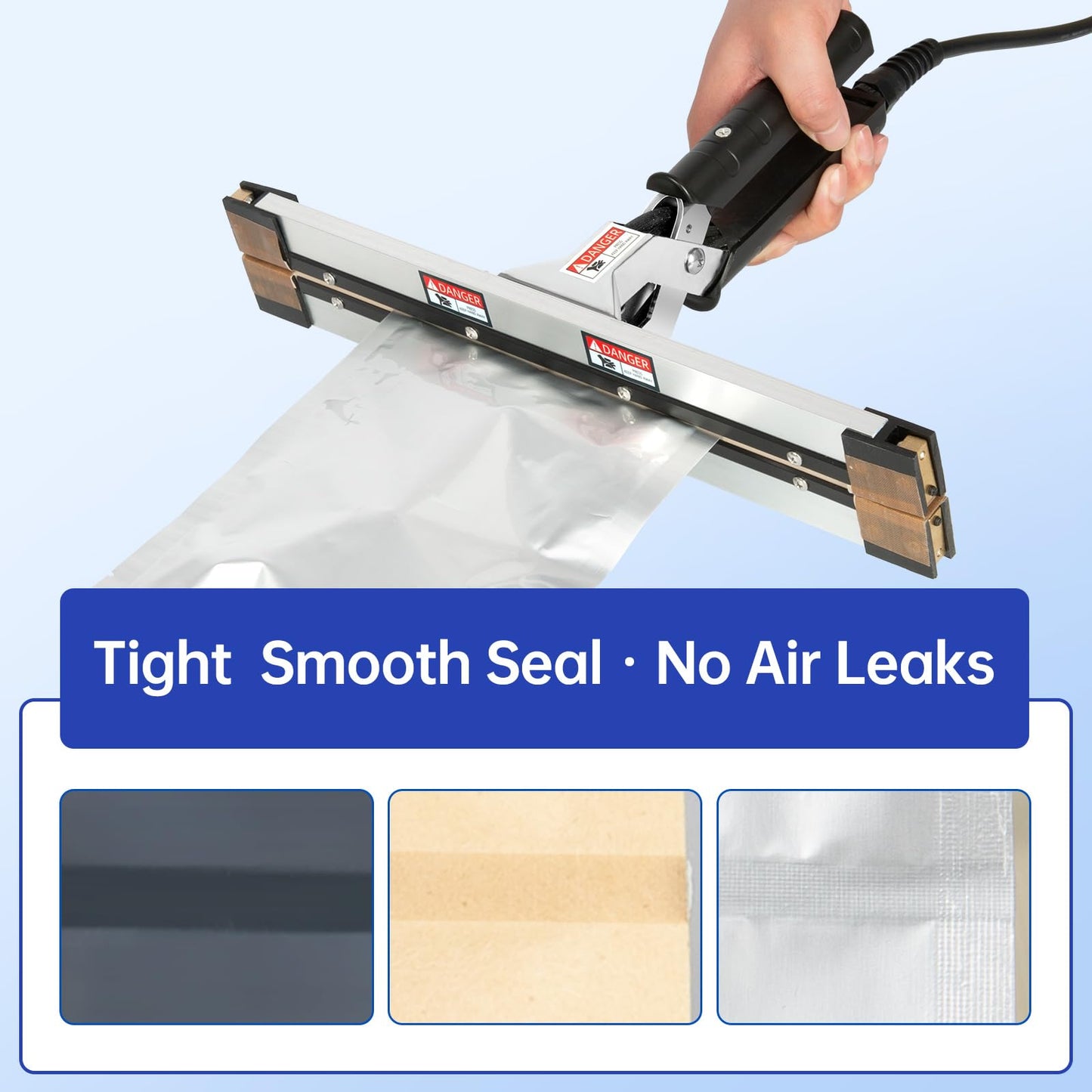R-PACK Portable Handheld Heat Sealer Machine, IPS-300 12-Inch | Instant-Heat Sealing for Polyethylene, Foil, Kraft, and Mylar Packaging