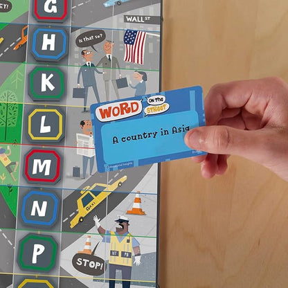 Educational Insights Word on the Street - Family Board Games for Kids and Adults Fast Word Games for Kids 10 and up Vocabulary Building Spelling Game with Fast-Paced Play Family Game Night