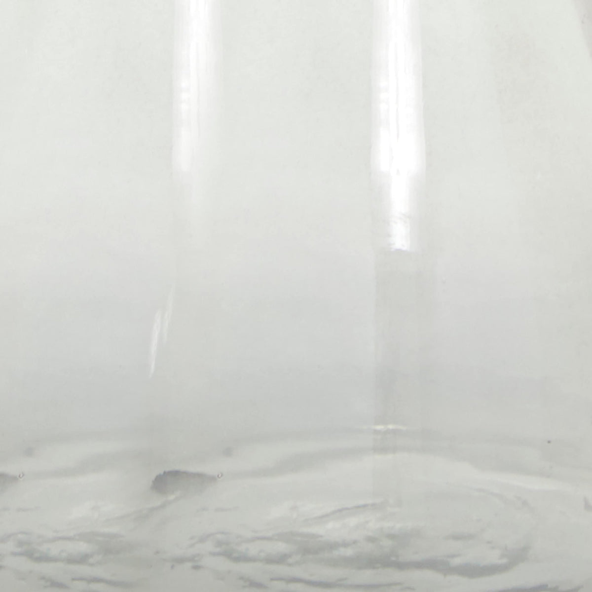 The Novogratz Glass Handmade Bubble Pillar Candle Holder, Set of 2 11", 14"H, Gray