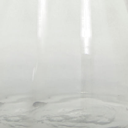 The Novogratz Glass Handmade Bubble Pillar Candle Holder, Set of 2 11", 14"H, Gray