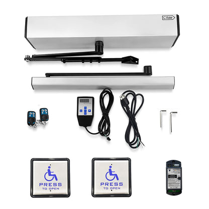 Olideauto DSW120 Swing Door Opener/Closer Residential/Commercial,Automatic Residential/Commercial Door Opener/Operator+2PCS Wireless Handicap Push Buttons
