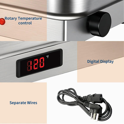 Garvee Electric Chafing Dish Buffet Set, 2 × 4.5 QT Roll Top Food Warmer with Transparent PC Lid, 400W Temperature Control 86-200°F, Stainless Steel Chafer for Catering Parties(2 Packs)
